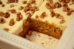 Pumpkin cake with  nuts