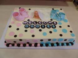 Twin’s baby shower cake