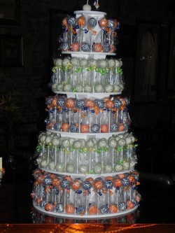 Wedding cake pops tower