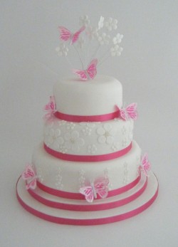 Butterfly wedding cake