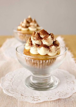 Delicious tiramisu cupcake