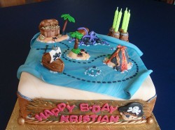 Kristian pirate ship cake
