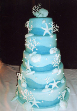 Large sea themed cake