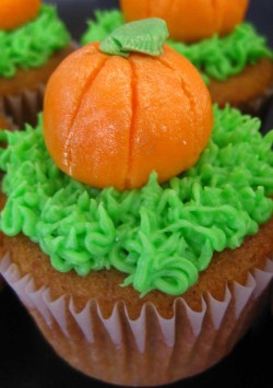 Tasty pumpkin cupcake