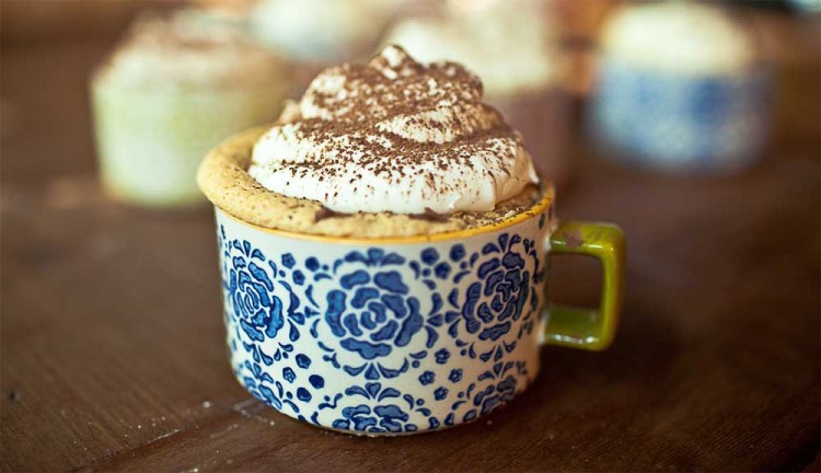 Tiramisu cupcake in the cup