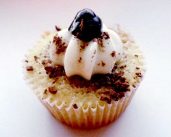 Tiramisu cupcake with berries