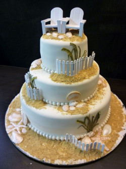 Wedding sea themed cake