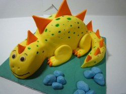 Yellow dragon cake