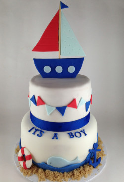Baby shower nautical cake