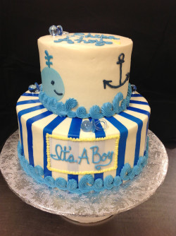 Baby shower sea themed cake