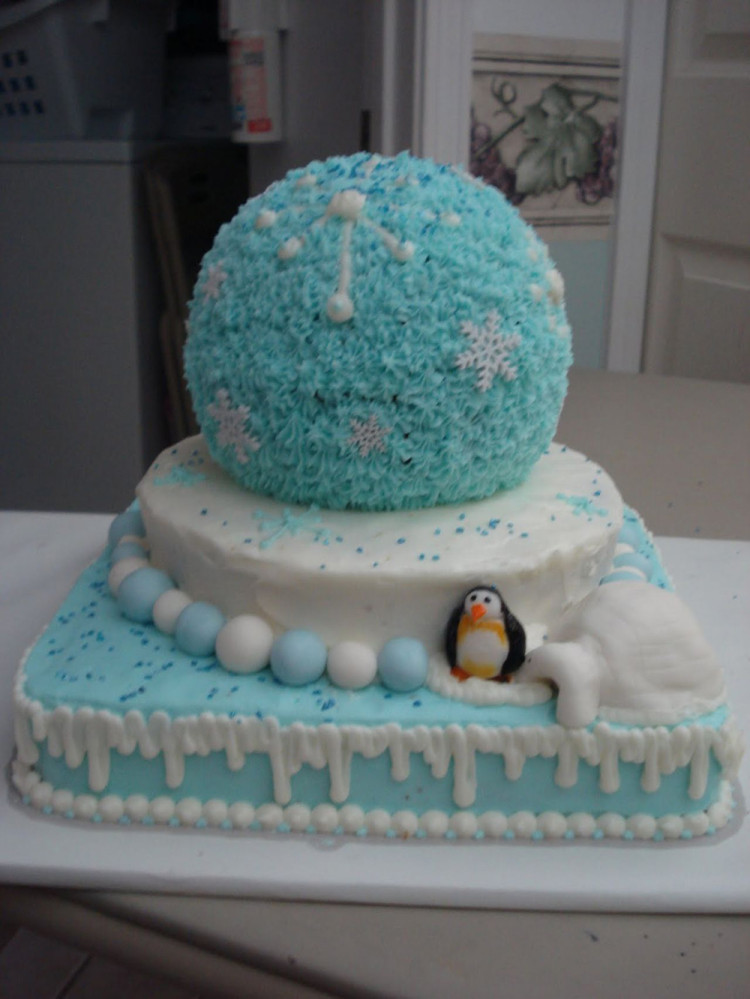 Birthday Cake winter wonderland