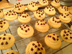 Butter cookies with chocolate