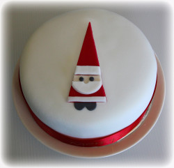 Christmas cake with Santa