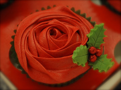 Cristmas cupcake – rose