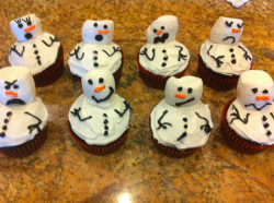 Cupcakes – snowman