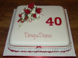 Cute anniversary cake