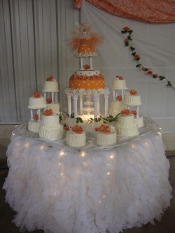 Large Quinceanera cake