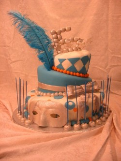 Masquerade Quinceanera cake