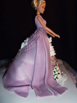 Purple Barbie cake