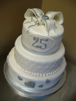 Silver Anniversary cake