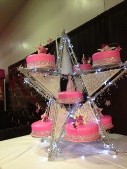 Star shape Quinceanera cake