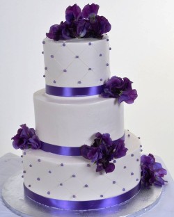 Violet Quinceanera cake