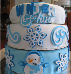 Winter cricut cake