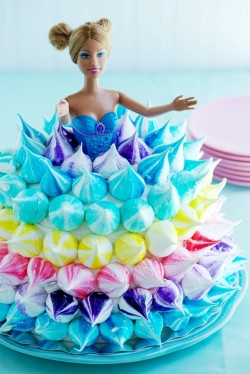 Meringue Barbie cake