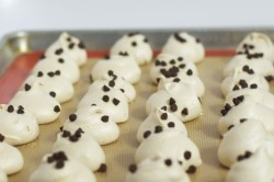 Meringue cookies with chocolate