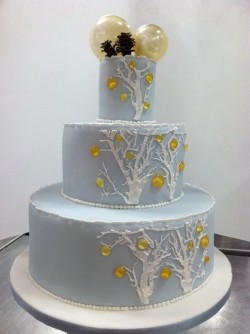 3 tiers fondant cake