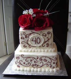 40 years anniversary cake