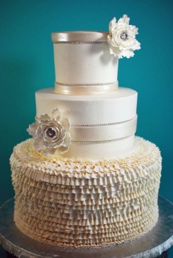 Amazing fondant ruffles cake