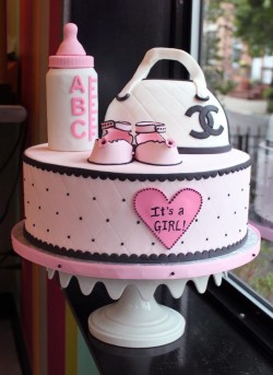 Baby shower cake for girl