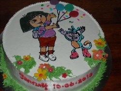 Birthday  cake with Dora