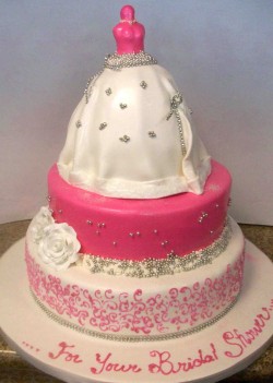 Bridal shower pink cake