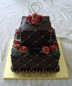 Chocolate anniversary cake