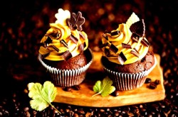 Chocolate birthday cupcakes