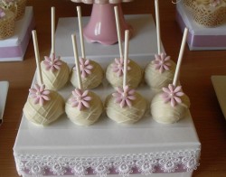 Christening cake pops