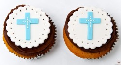 Christening cupcakes