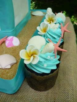 Cupcakes with sea star