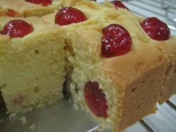 Madeira cake with cherries