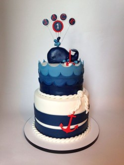 Nautical birthday cake