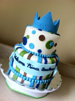 Prince baby shower cake