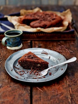 Tasty cake with coffee