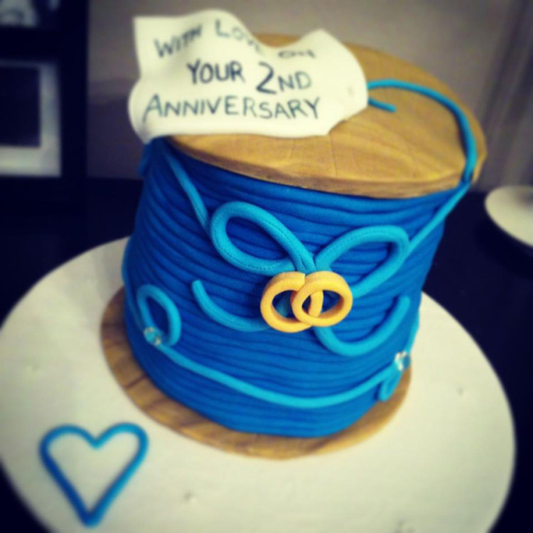 2nd Wedding Anniversary cake