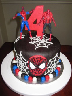 Chocolate Spiderman cake