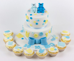 Christening cake for twins