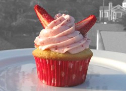 Cute strawberry cupcake