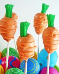 Easter cake pops – carrots