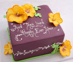 Hibiscus Bridal Shower cake
